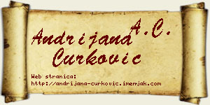 Andrijana Ćurković vizit kartica